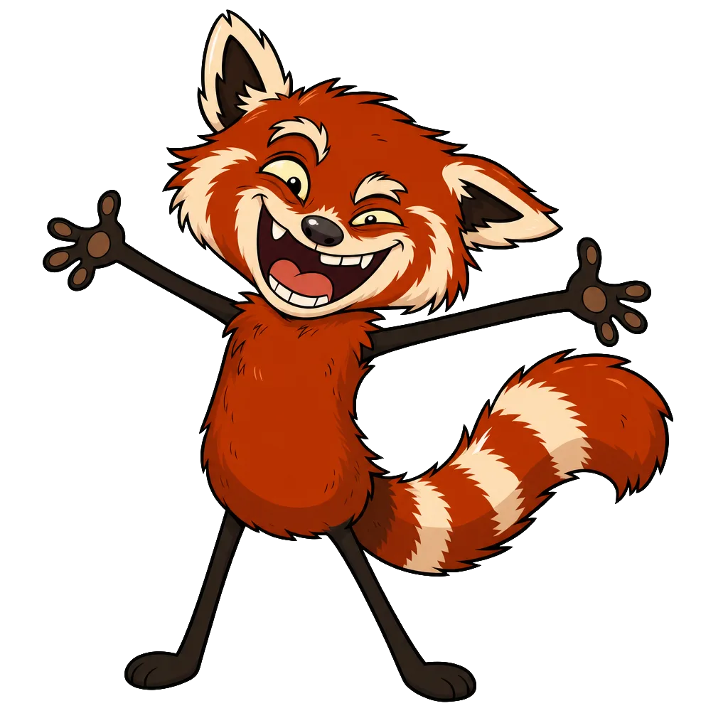 Tembii the red panda mascot